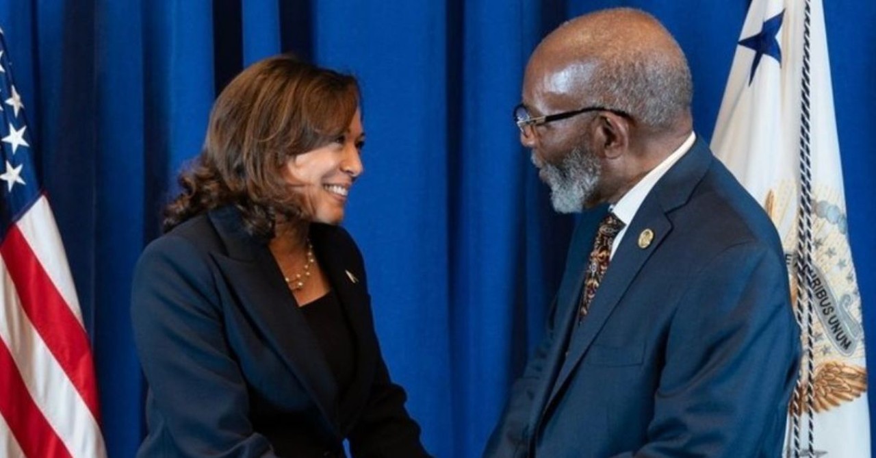 Kamala Harris and Rev. Brown