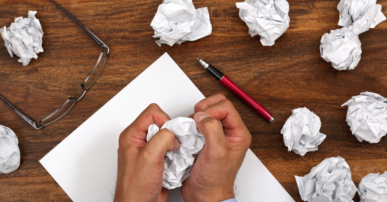 angry person crumpling paper, things i wish i knew when i started christian writing