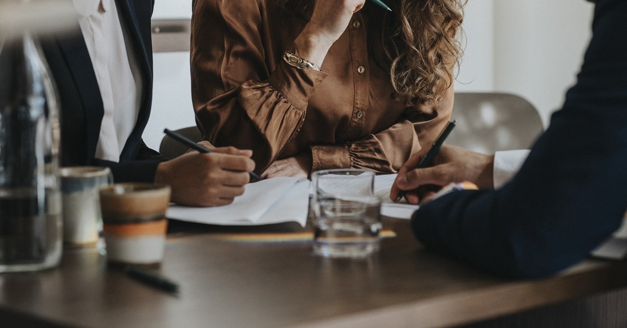 Business meeting work career job refusing offer paperwork