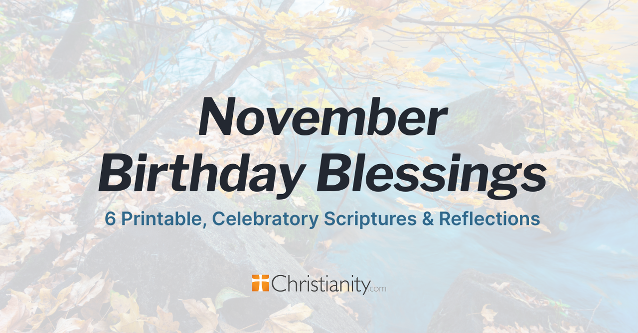 November Birthday Blessings - A Free Printable with Scripture Promises