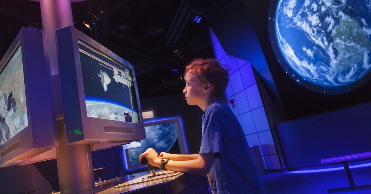 Boy at science museum