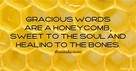 Cultivating a Honeycomb of Gracious Words (Proverbs 16:24) - Your Daily Bible Verse - January 12