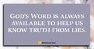 Discerning Lies from Truth (Genesis 3:4-5) - Your Daily Bible Verse - July 7