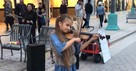 Teen Violinist Performs 'Can't Helping Falling In Love' On Street Corner