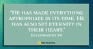 He Has Set Eternity in Our Hearts (Ecclesiastes 3:11) - Your Daily Bible Verse - March 9