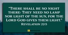 Need for Light (Revelation 22:5) - Your Daily Bible Verse - March 27