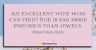 Learning from the Proverbs 31 Woman - Your Daily Bible Verse - May 21