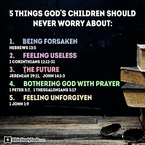 5 Things God's Children Should Never Worry About 
