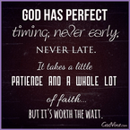 God Has Perfect Timing