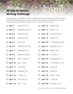 April Scripture Writing Challenge