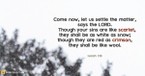 Your Daily Verse - Isaiah 1:18	