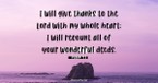 Your Daily Verse - Psalm 9:1	