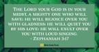 He Will Quiet You with His Love (Zephaniah 3:17) - Your Daily Bible Verse - August 31