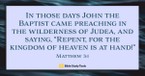 If John the Baptist Were Alive Today (Matthew 3:1) - Your Daily Bible Verse - October 2