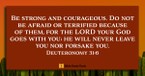 Feel the Fear and Do It Anyway (Deuteronomy 31:6) - Your Daily Bible Verse - March 23