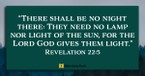 Need for Light (Revelation 22:5) - Your Daily Bible Verse - March 27