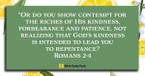 How Does God’s Kindness Lead to Repentance? (Romans 2:4) - Your Daily Bible Verse - June 19