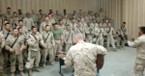 Group Of Marines Sing 'Lord, I Lift Your Name On High'