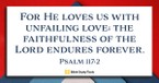 When You Feel Unloved by God (Psalm 117:2) - Your Daily Bible Verse - September 17