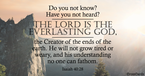 Your Daily Verse - Isaiah 40:28