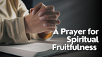 A Prayer for Spiritual Fruitfulness | Your Daily Prayer