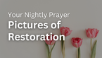 Pictures of Restoration | Your Nightly Prayer