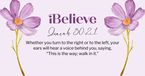 Your Daily Verse - Isaiah 30:21 - July 14th