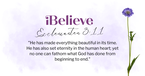 Your Daily Verse - Ecclesiastes 3:11 - July 26th
