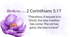 Your Daily Verse - 2 Corinthians 5:17 - July 28th