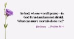 Your Daily Verse - Psalm 56:4 - July 31st