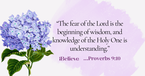 Your Daily Verse - Proverbs 9:10 - August 2nd