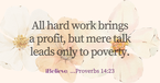Your Daily Verse - Proverbs 14:23 - September 30th