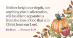 Your Daily Verse - Romans 8:39 - October 3rd