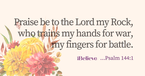 Your Daily Verse - Psalm 144:1 - October 4th