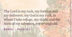 Your Daily Verse - Psalm 18:2 - October 11th