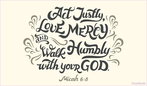 Your Daily Verse - Micah 6:8