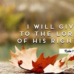 Your Daily Verse - Psalm 7:17