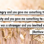 Your Daily Verse - Matthew 25:35