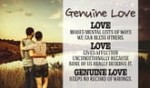 Genuine Love is...