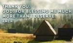 Thank you for your blessings