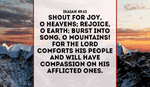 God will comfort His people, Have Joy! - Isaiah 49:13