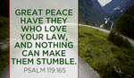 What are some ways that you could stumble by not following God's commands? - Psalm 119:165