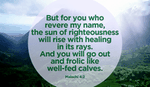 Through His name and His righteousness, we are healed! ~ Malachi 4:2