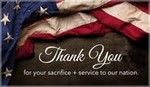 Thank You for your sacrifice and service to our nation
