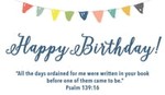 Happy Birthday - Psalm 139