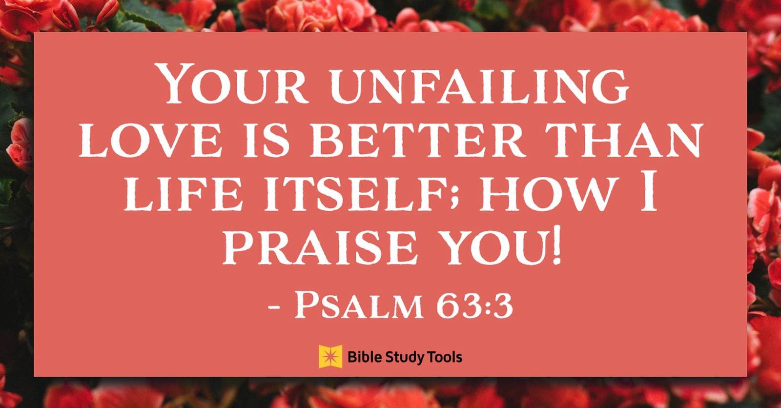Psalm 63:3 - Because your love is better than life, my lips wil ...