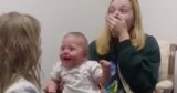 Deaf Baby Hears Sister's Voice For The First Time And Cannot Stop Laughing