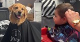 Sweet Pup Comforts Baby During His First Haircut