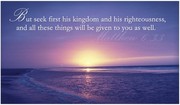 Seek Ye First