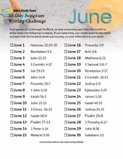 June's 30-Day Scripture Writing Challenge